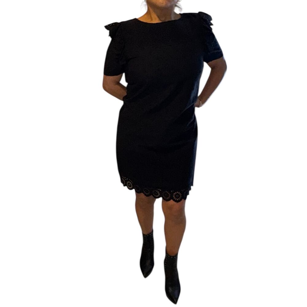 Sanctuary Black Eyelet  Mini Dress Size S